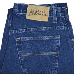 Vintage 90s Express Bleus High Waisted Straight Leg Jeans - Size 7/8 R